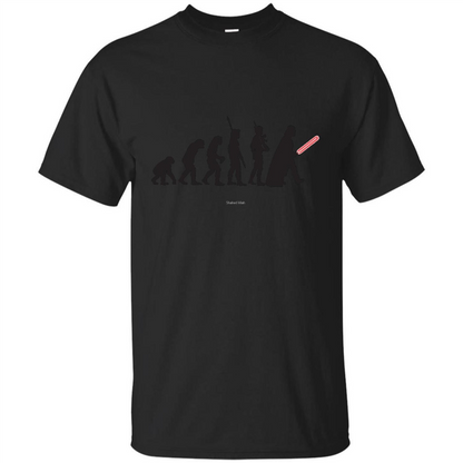 Movies Lover T-shirt Human Evolution Black