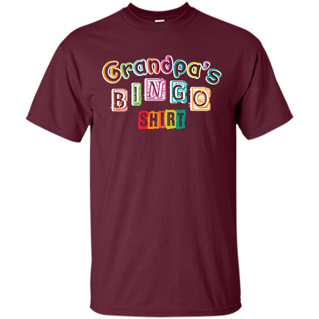 Papa T-shirt GrandpaŠ—Ès Bingo T-shirt Maroon