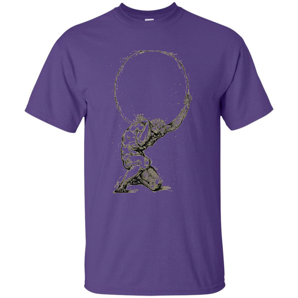 Atlas Greek Mythology Greece T-Shirt Purple