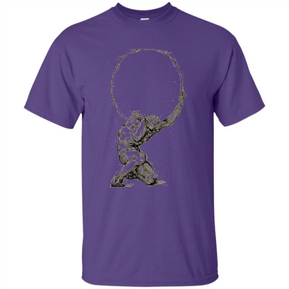 Atlas Greek Mythology Greece T-Shirt Purple