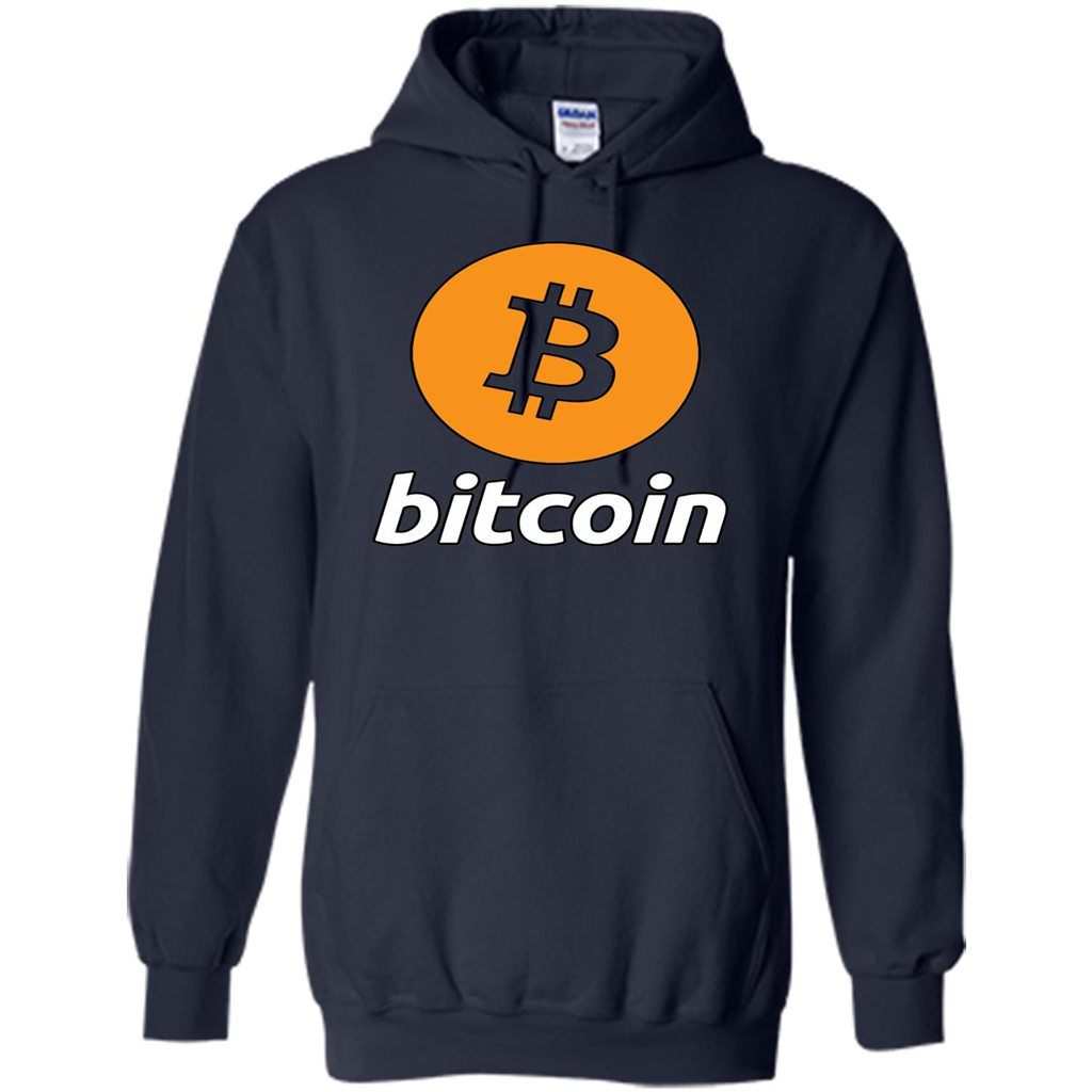 Bitcoin Logo Cryptocurrency BTC T-shirt Navy