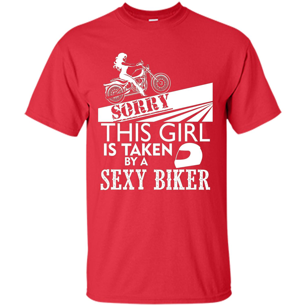 Funny Biker T-shirt This Girl Is Taken By A Biker T-shirt Red