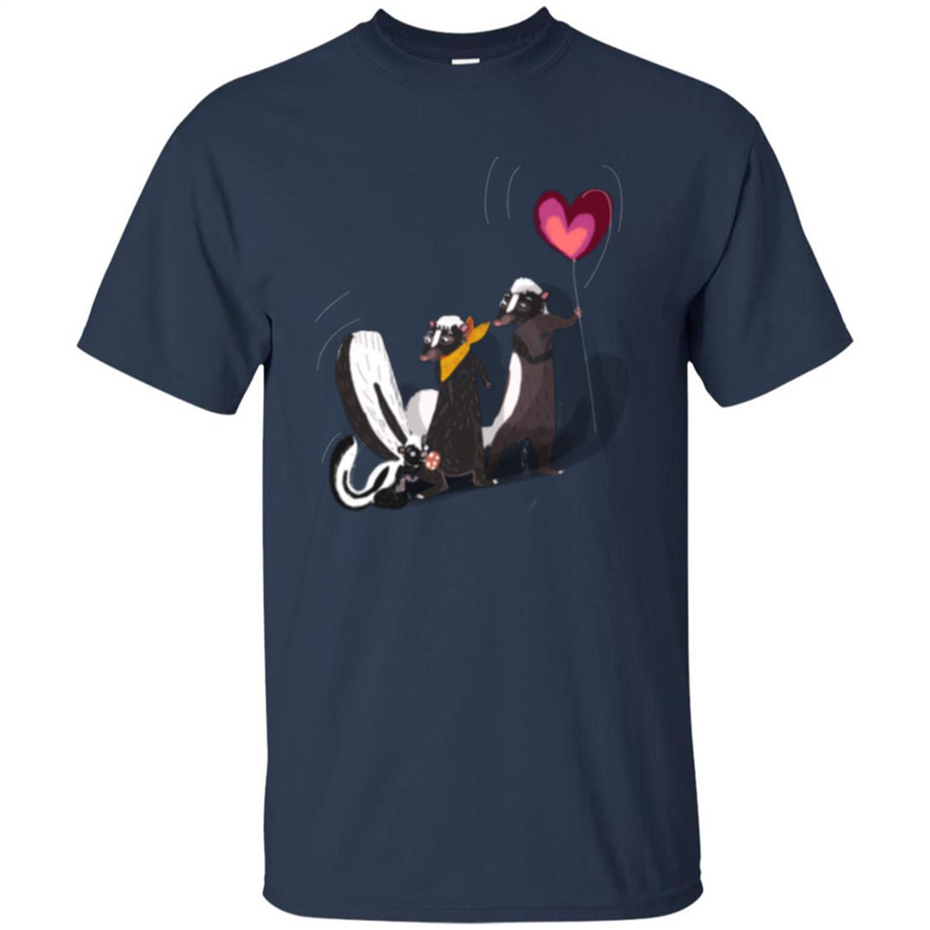 Happy Skunk Famiily T-shirt Navy
