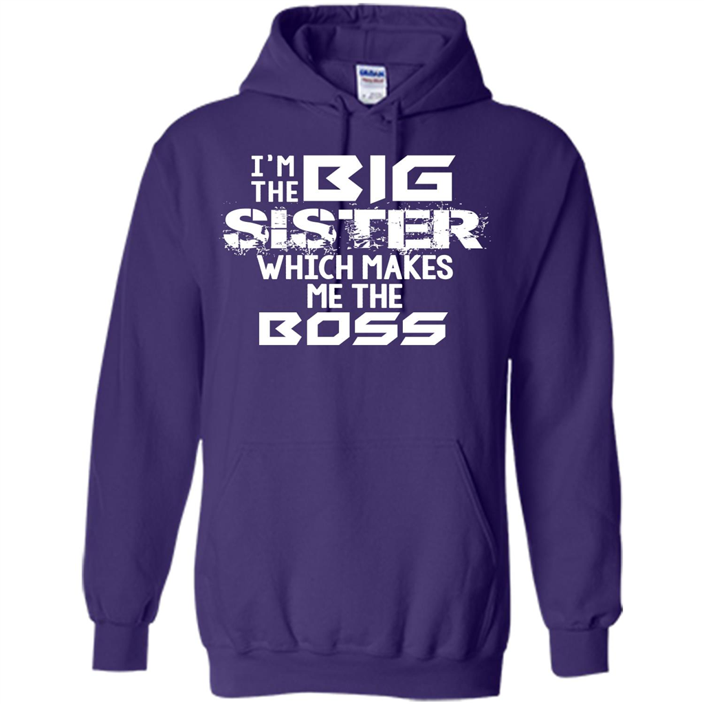 Family T-shirt I’m The Big Sister Which Makes Me The Boss T-shirt Purple
