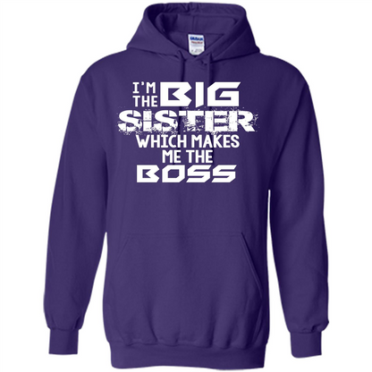 Family T-shirt I’m The Big Sister Which Makes Me The Boss T-shirt Purple