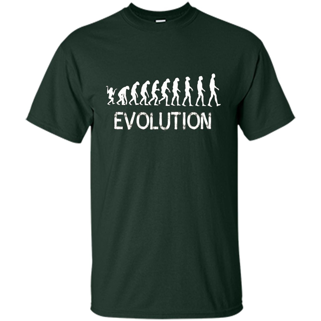Evolution Biology Monkey To Human T-Shirt Forest Green
