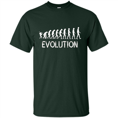 Evolution Biology Monkey To Human T-Shirt Forest Green