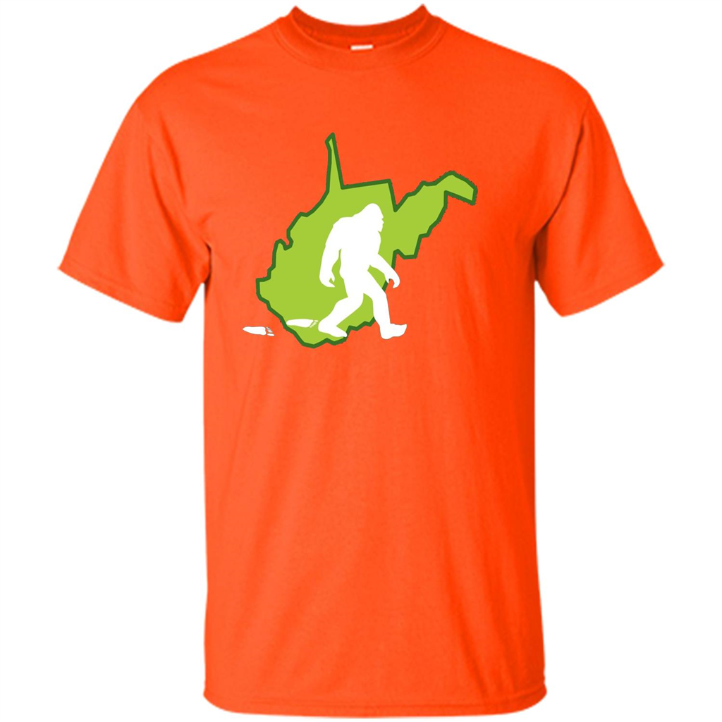 West Virginia State Bigfoot Hunter T-shirt Orange