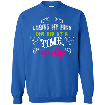 Mommy T-shirt Losing My Mind One Kid At A Time MomLife Royal