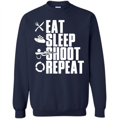 Eat Sleep Shoot Repeat T-shirt Navy