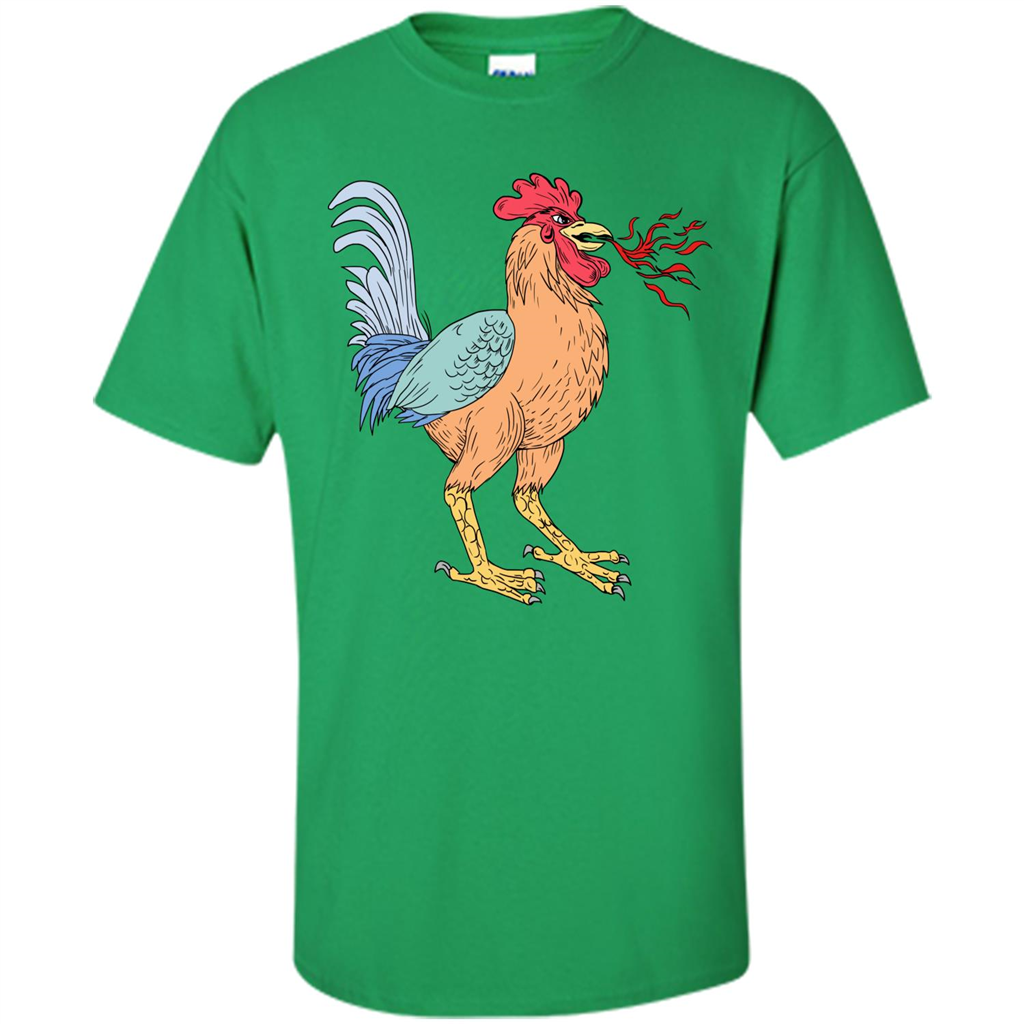 Basan Breathing Fire Drawing T-Shirt Irish Green