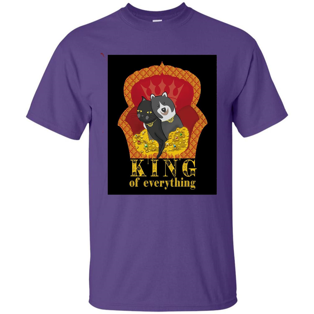 Cats And Dogs Lovers T-shirt King Of Everything Purple