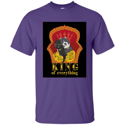 Cats And Dogs Lovers T-shirt King Of Everything Purple