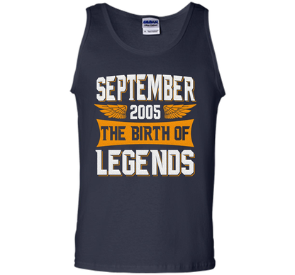 September 2005 The Birth Of Legends - Birthday T-Shirt t-shirt Navy