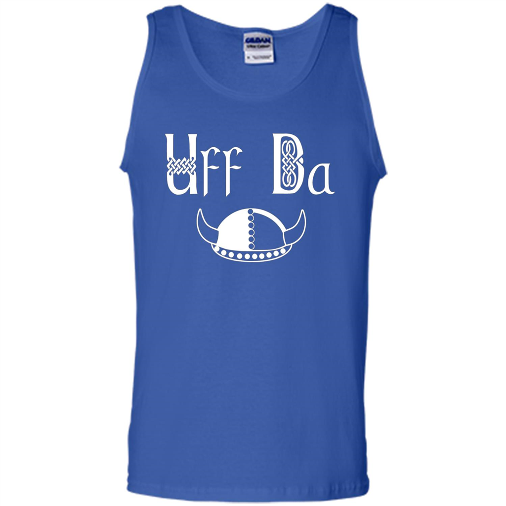 Uff Da Viking Hat Norwegian Scandinavian Saying T-shirt Royal