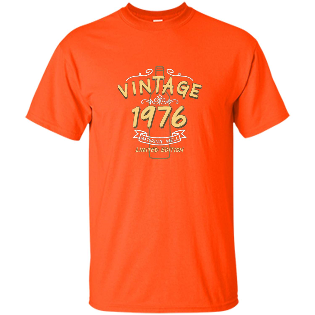 Birthday Gift T-shirt Vintage 1976 Limited Edition T-shirt Orange