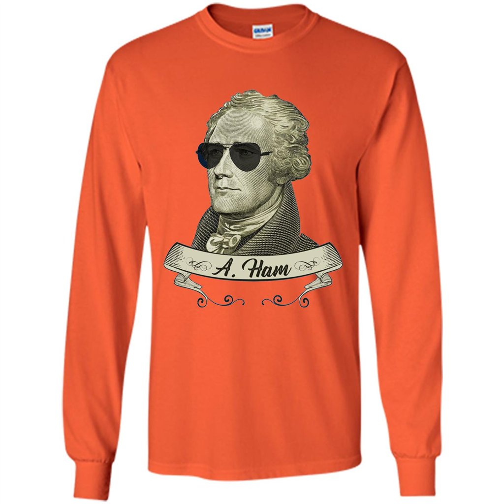 Cool Sunglasses T-shirt Funny Hamilton T-shirt Orange