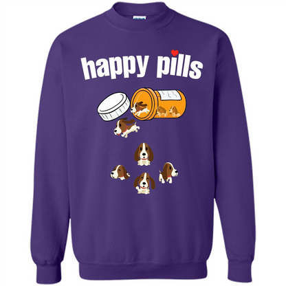 Dog Lover T-shirt Happy Pills T-shirt Purple