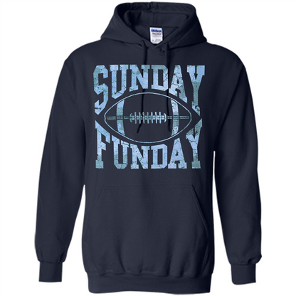 Football T-shirt Sunday Funday Football SeasonT-Shirt Navy