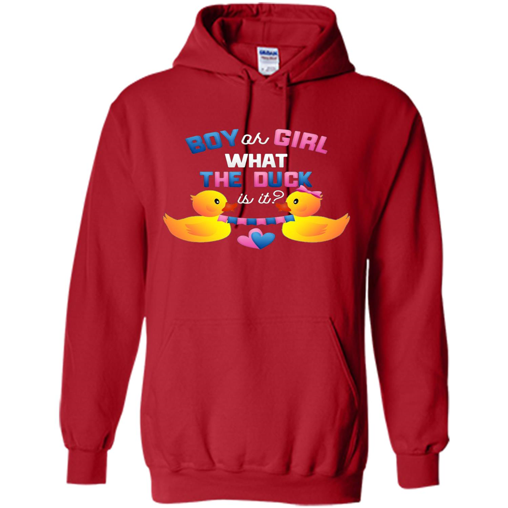 Boy Or Girl What The Duck Is It T-Shirt Gender Reveal Party T-Shirts Red