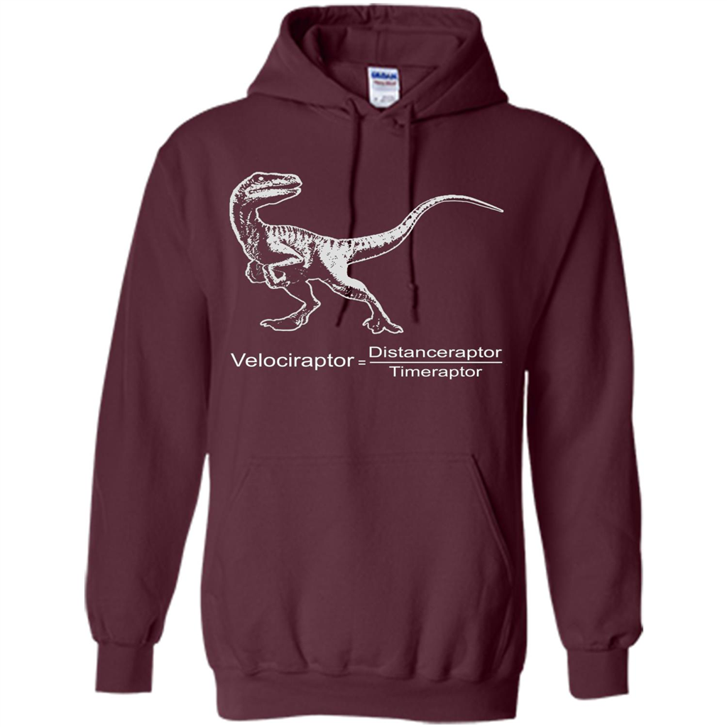 Velociraptor Distanceraptor Timeraptor T-shirt Maroon