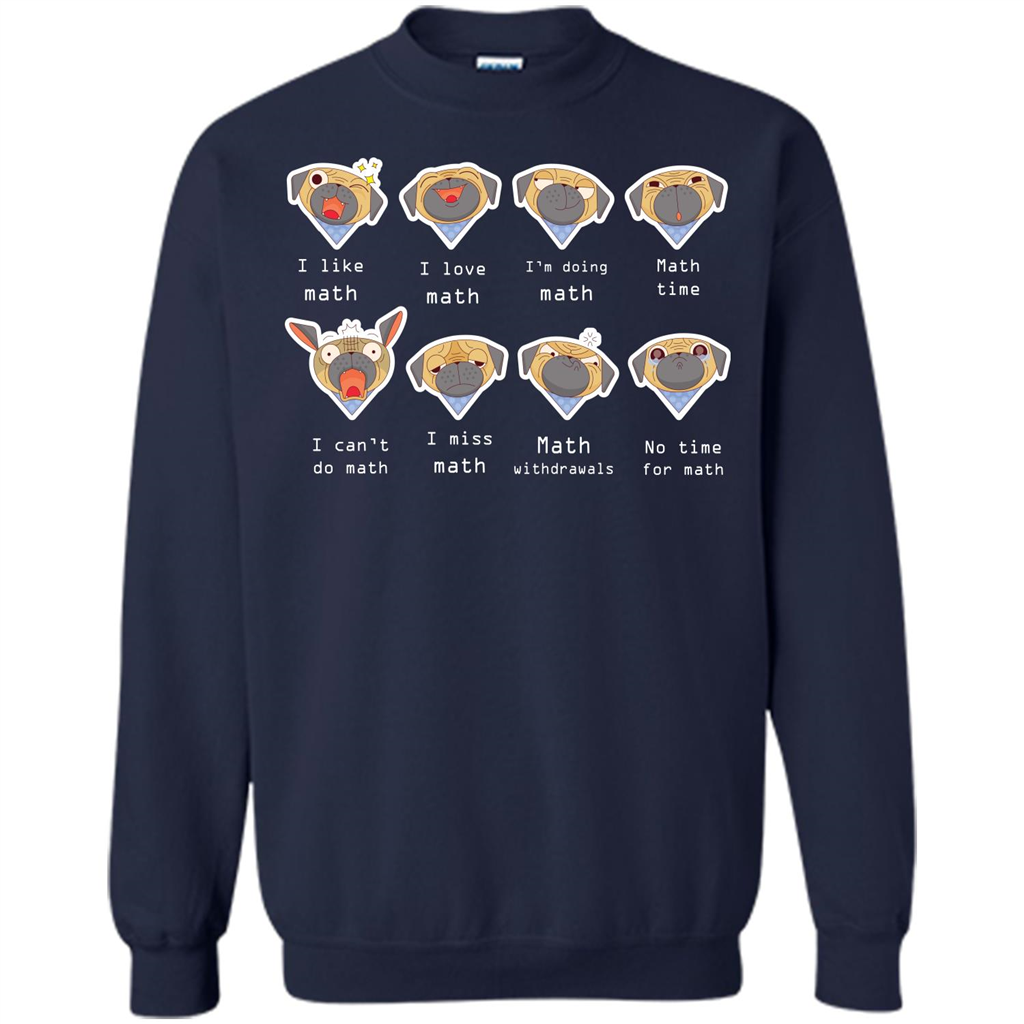 I Love Math T-shirt Dog Emotion Navy