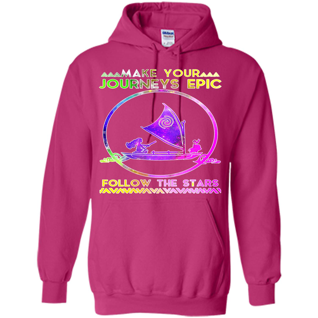 Movie T-shirt Make Your Journeys Epic Follow The Stars Heliconia