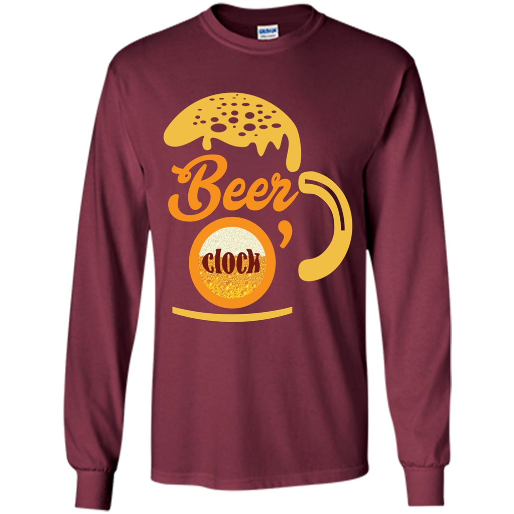 Beer T-shirt Beer O’clock Maroon
