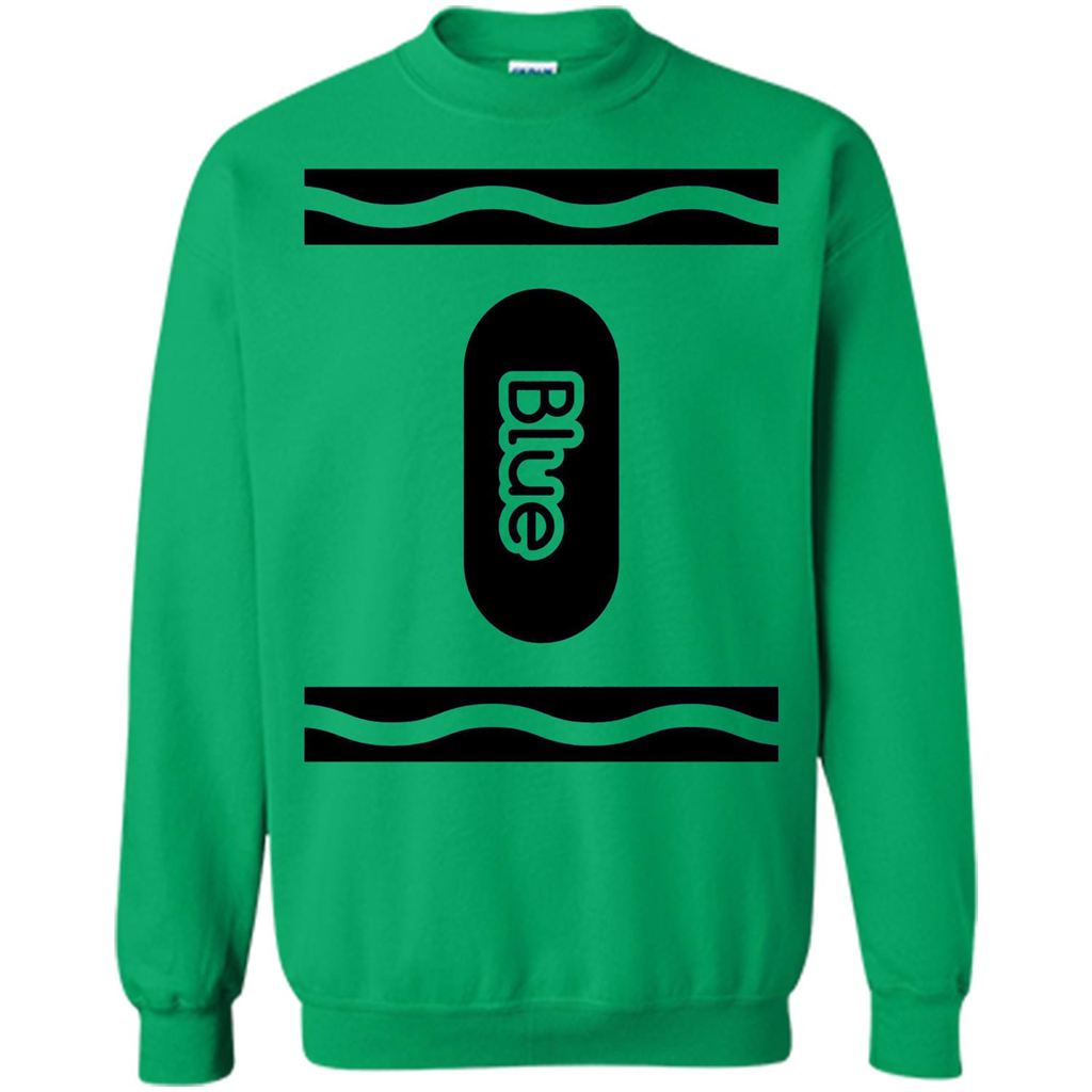 Blue Crayon Halloween Costume T-shirt Irish Green