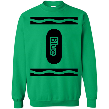 Blue Crayon Halloween Costume T-shirt Irish Green