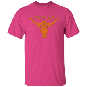 Orange Texas Longhorn Bull T-shirt