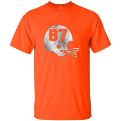 Football Number 87 T-Shirt Player Number Orange