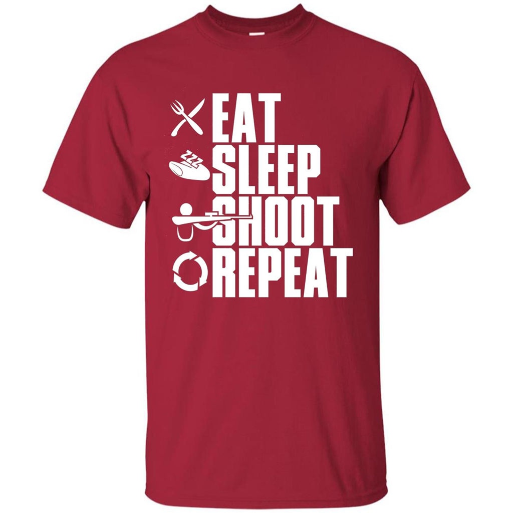 Eat Sleep Shoot Repeat T-shirt Cardinal