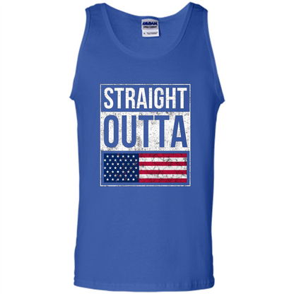 Independen Day T-shirt Straight Outta. 4th of July Royal