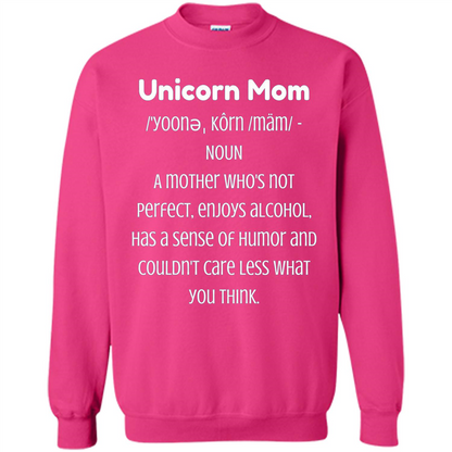 Fun Mom T-shirt - Unicorn Mom Definition Heliconia