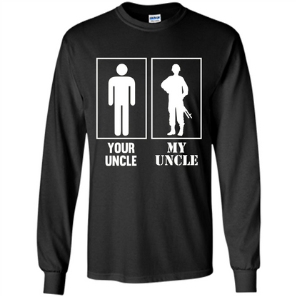Your Uncle My Uncle Military Proud Army Navy Air Force T-shirt Black