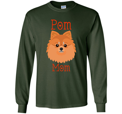Pom Mom Pomeranian Dog Funny Shirt cool shirt Forest Green