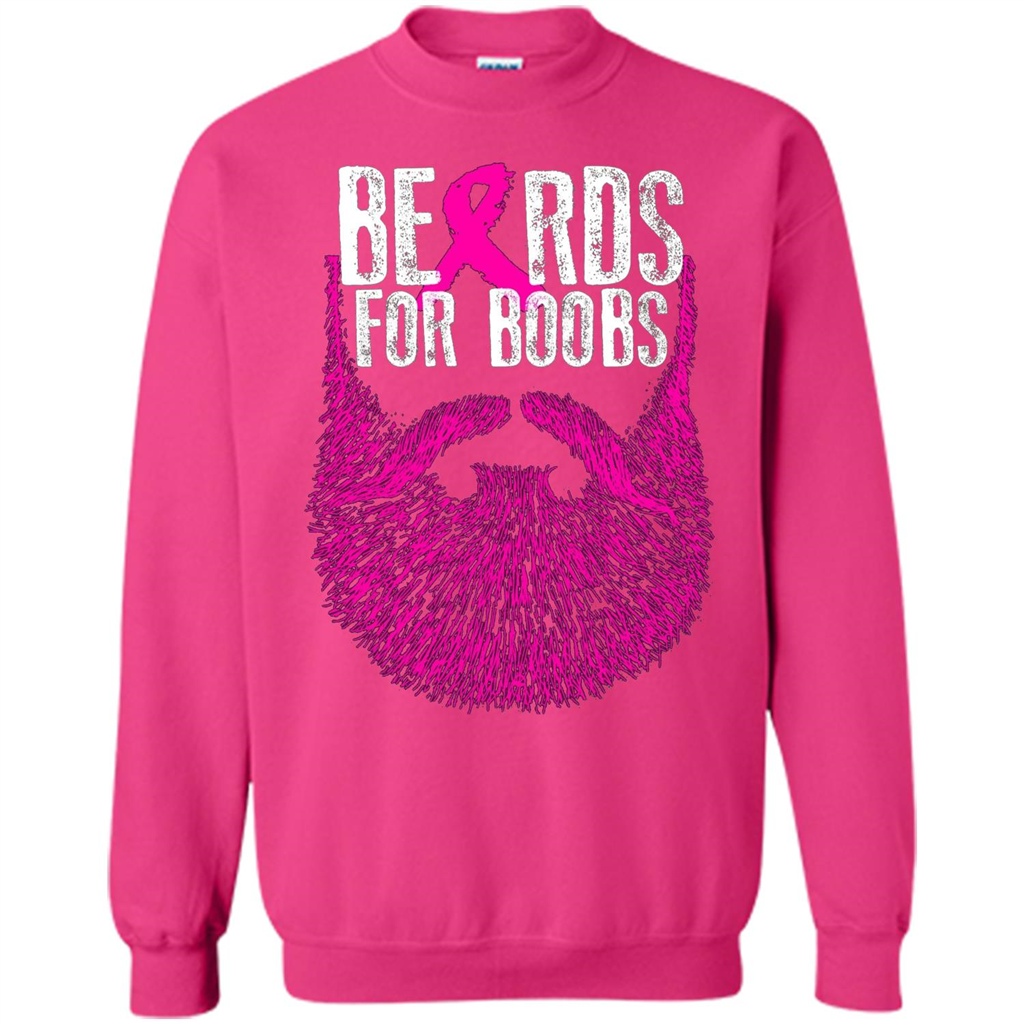 Beards For Boobs T-shirt Cancer Awareness T-shirt Heliconia