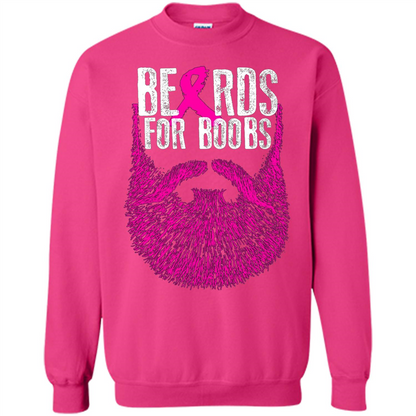 Beards For Boobs T-shirt Cancer Awareness T-shirt Heliconia