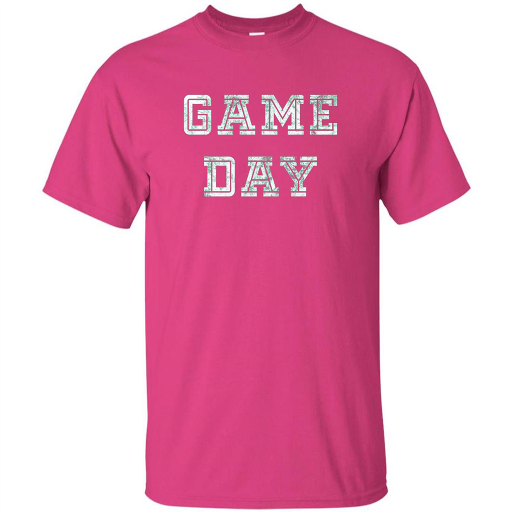 Game Day Football T-Shirt For Football Fans Heliconia