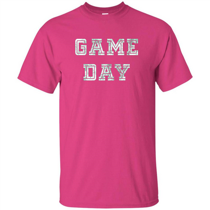 Game Day Football T-Shirt For Football Fans Heliconia