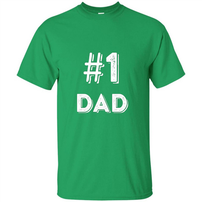 Fathers Day T-shirt Dad No.1 T-shirt Irish Green