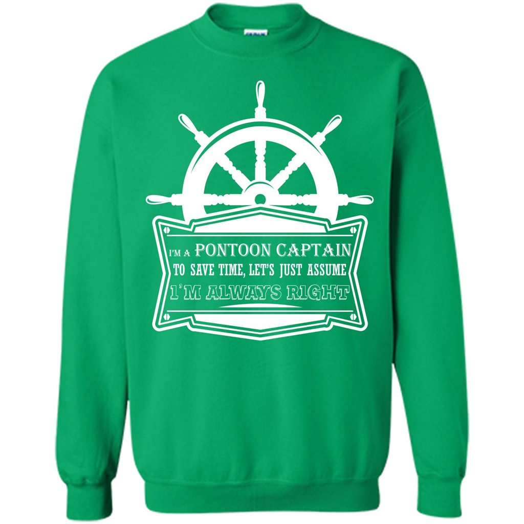 I'm A Pontoon Captain T-shirt Irish Green