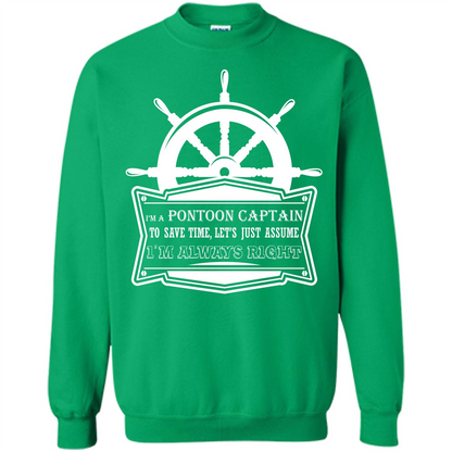 I'm A Pontoon Captain T-shirt Irish Green