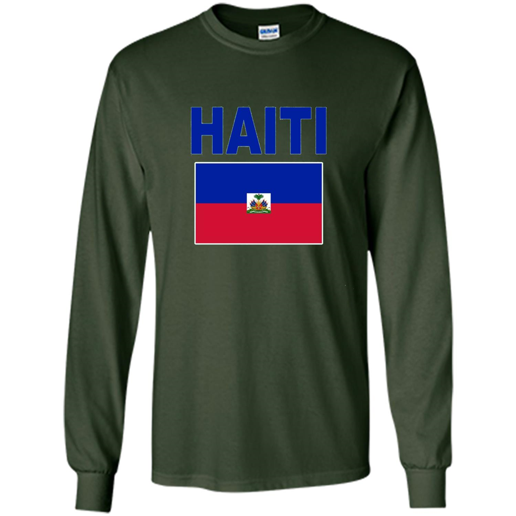 Haiti Flag T-Shirt Forest Green