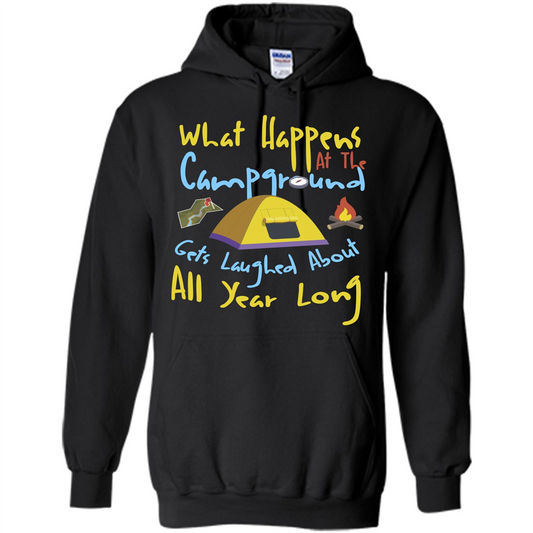 Camping T-shirtWhat Happens At The Campground T-shirt Black