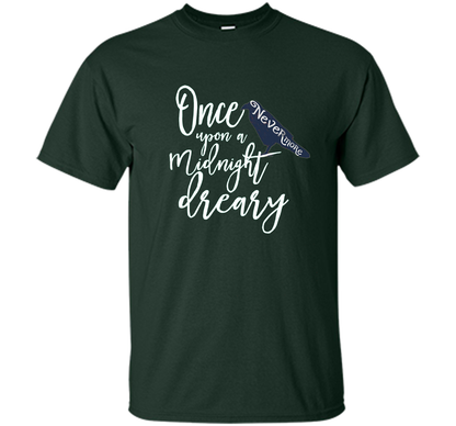 Poe Raven Shirt, Bookworm Shirt Literary Gifts cool shirt Forest Green