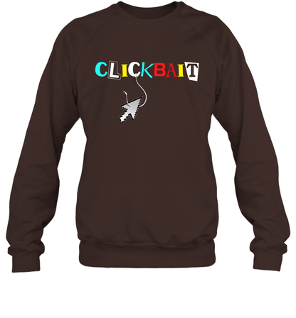 ClickBait Fishing Shirt Sweatshirt Sweatshirt Dark Chocolate