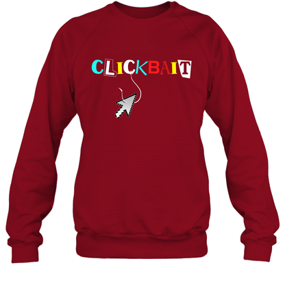 ClickBait Fishing Shirt Sweatshirt Sweatshirt Cardinal Red