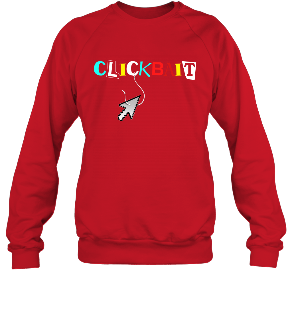 ClickBait Fishing Shirt Sweatshirt Sweatshirt Red